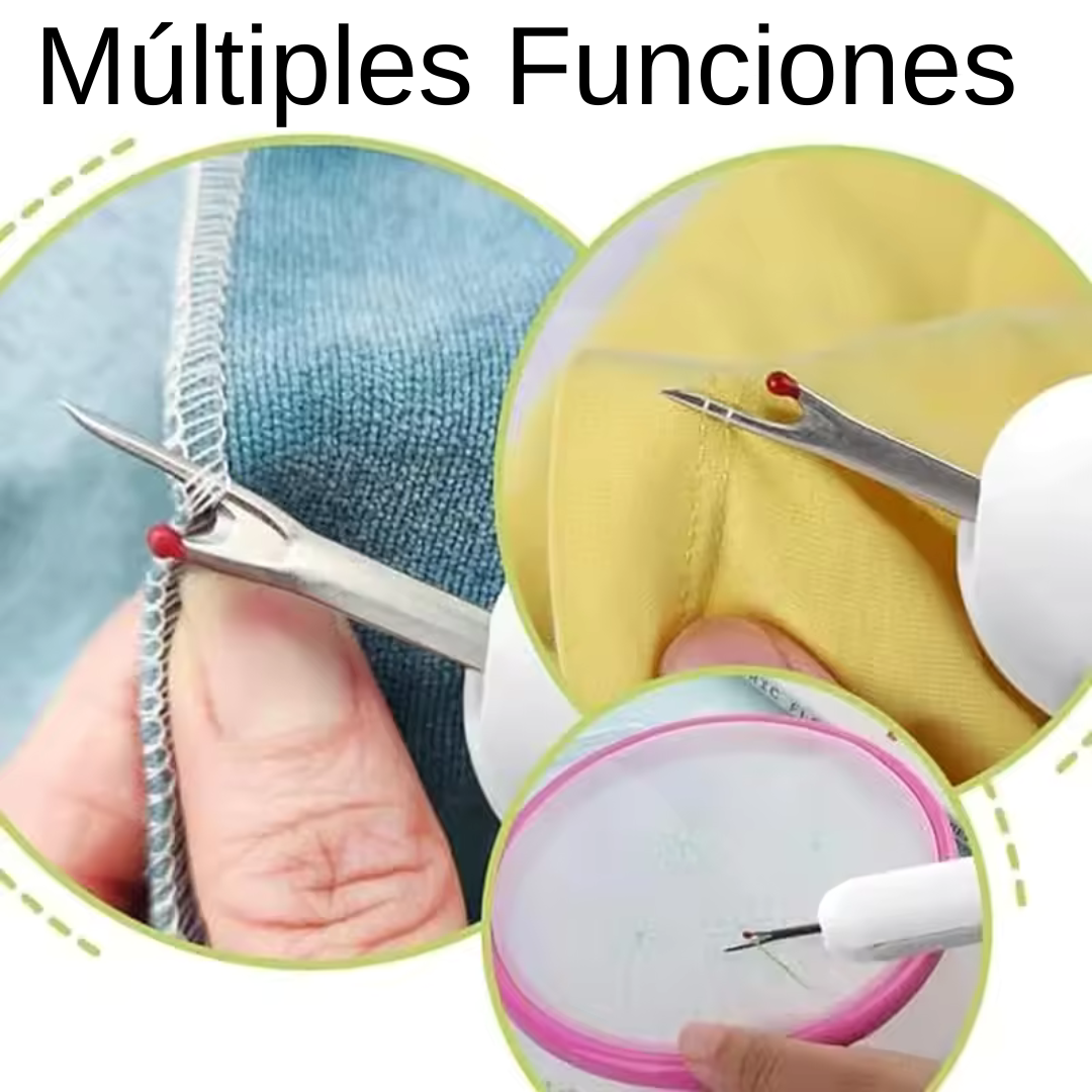 Enhebrador de agujas de coser a mano 2 en 1. Descose costuras, herramienta fácil de usar, accesorio de costura duradero