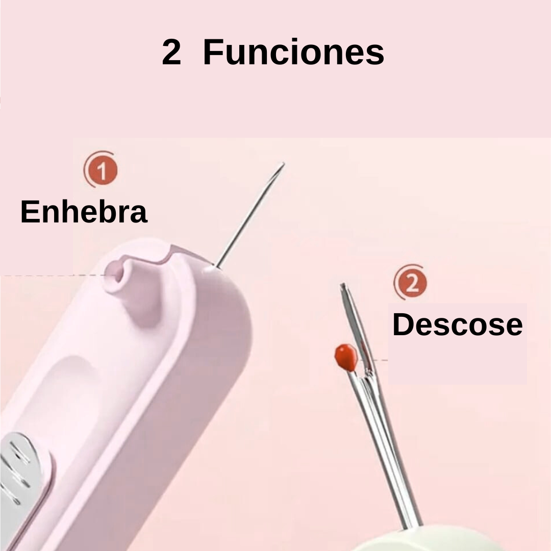 Enhebrador de agujas de coser a mano 2 en 1. Descose costuras, herramienta fácil de usar, accesorio de costura duradero