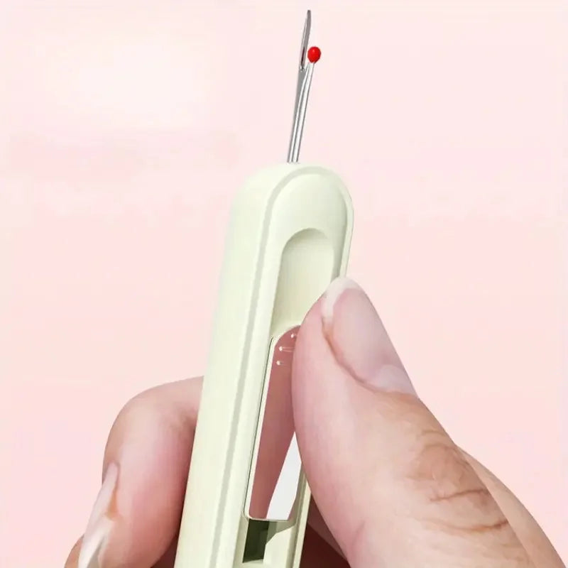 Enhebrador de agujas de coser a mano 2 en 1 y destripador de costuras, herramienta fácil de enhebrar y quitar puntadas para personas mayores, accesorio de costura duraderoory